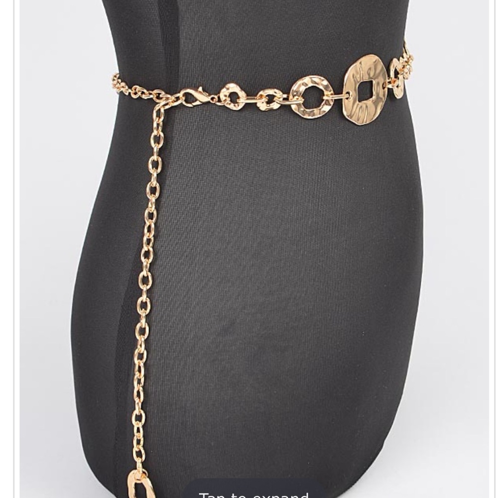 ILLUMA Hammered Metal Chain Belt - Picture 5 of 7